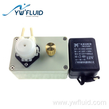 Adjustable flow lab micro peristaltic pump